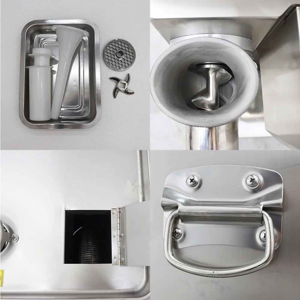 INTSUPERMAI Electric 2 in 1 Meat Mincer Meat Slicer with 3.5mm Cutter Blade and 8mm Grinding Plate