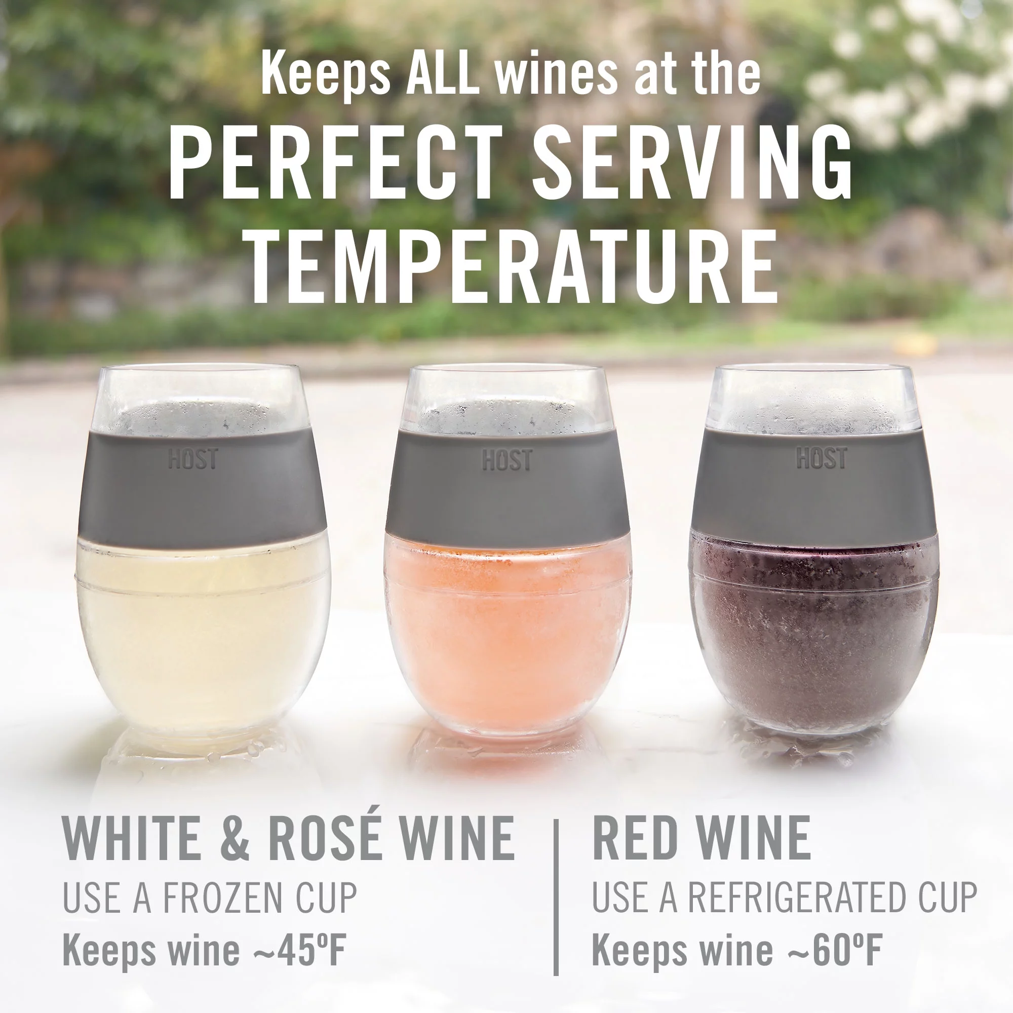 Host Wine Freeze Cup - Plastic Double Wall Insulated Freezable Tumbler, Mint
