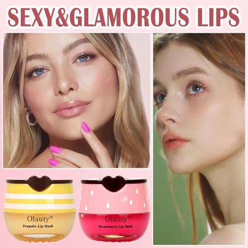 4 PCS Bee Lip Balm Honey Pot-Strawberry, Watermelon, Apple Lime, Honey Lip Mask Overnight Propolis Moisturizing,Vitamin E Prevention Cracked &Chapped Lips,Christmas Gifts Lip Balm