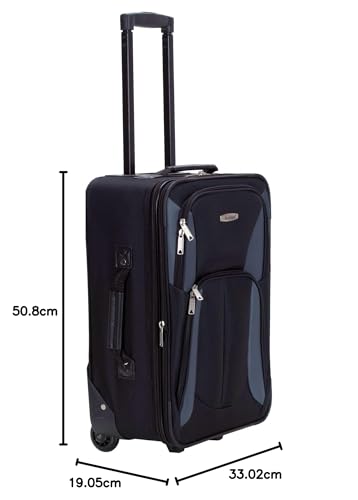Rockland Fashion Expandable Softside Upright Luggage Set, Charcoal, 2-Piece (14/19)