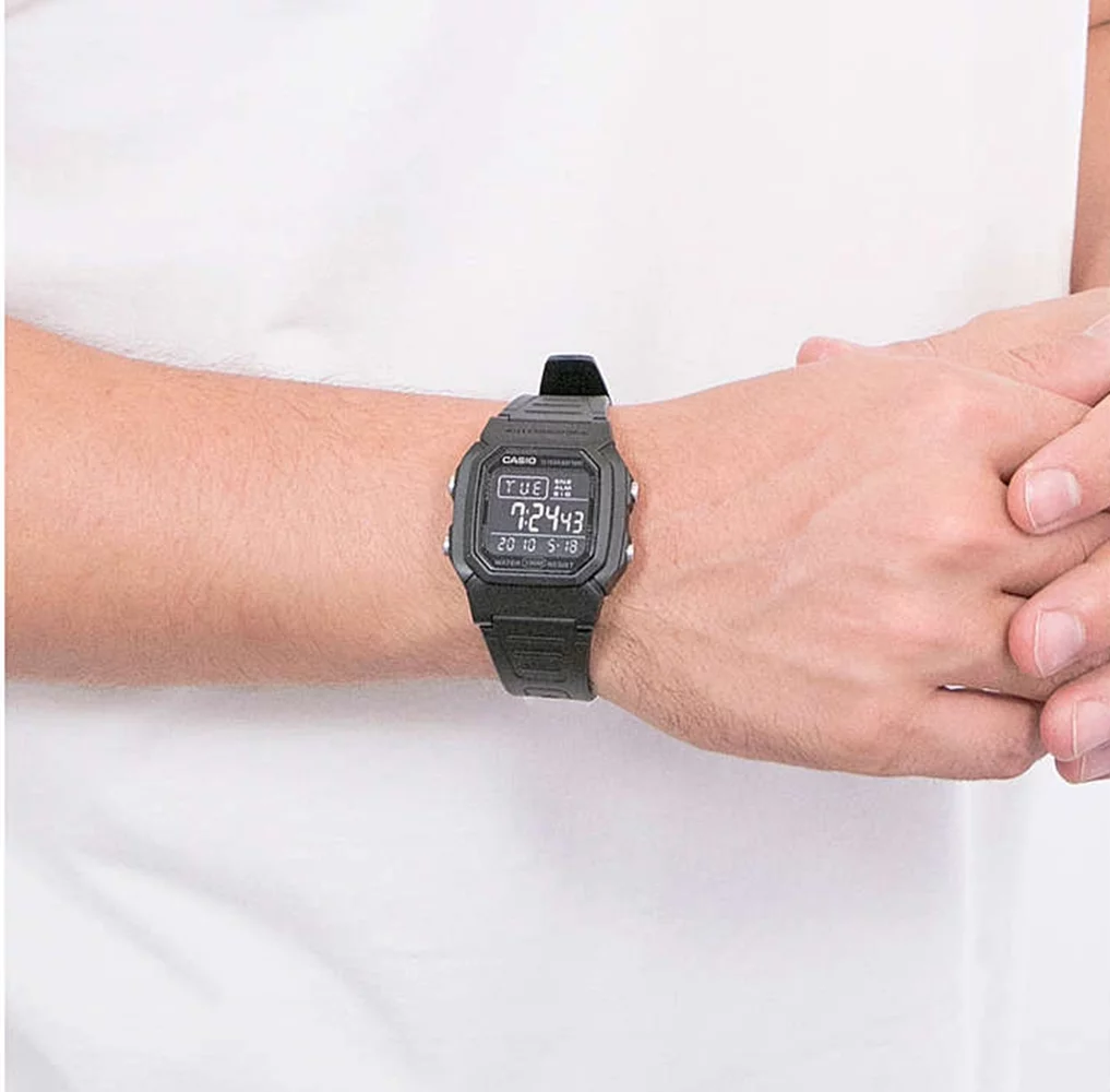 Casio Men's Classic Digital Quartz 100m Black Resin Watch W800H-1BV