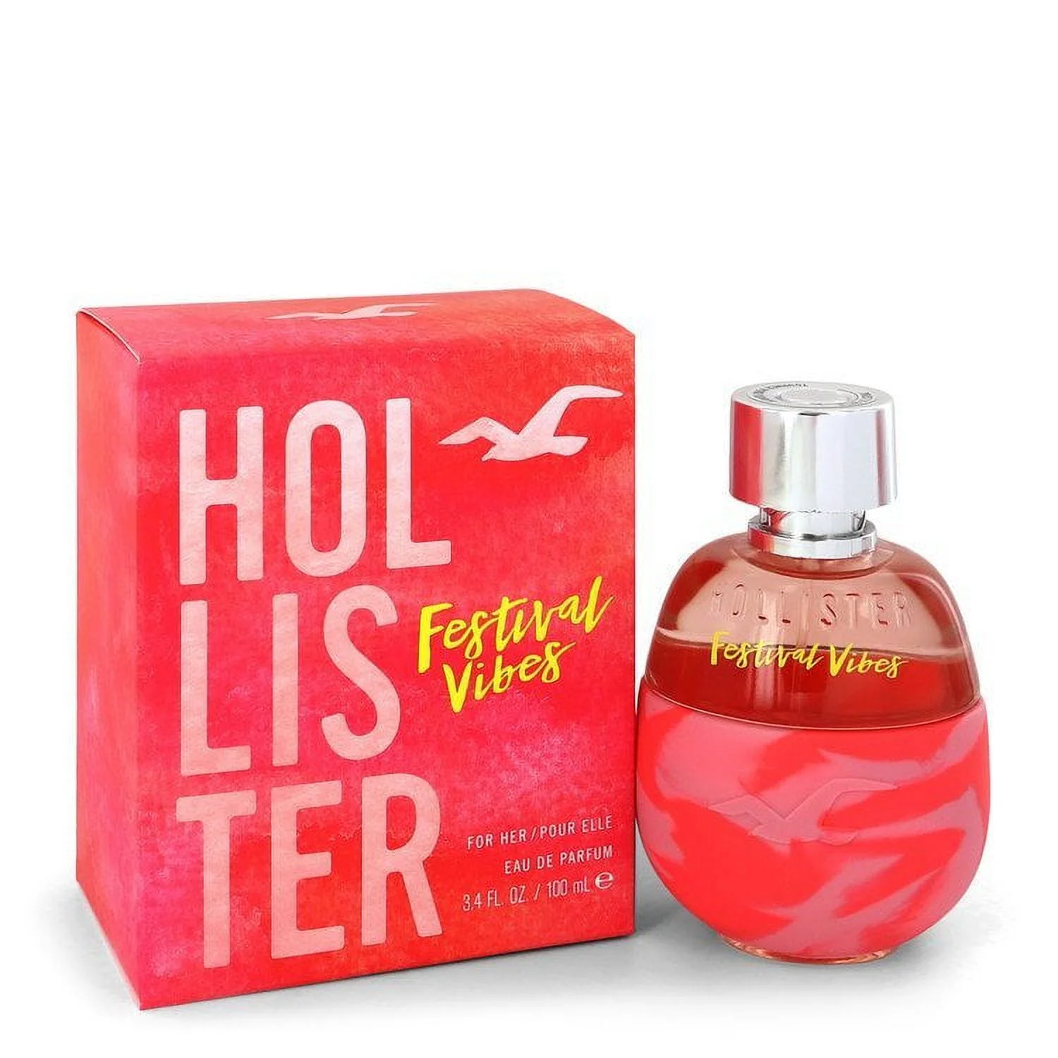 2 Pack  of Hollister Festival Vibes by Hollister Eau De Parfum Spray 3.4 oz For Women