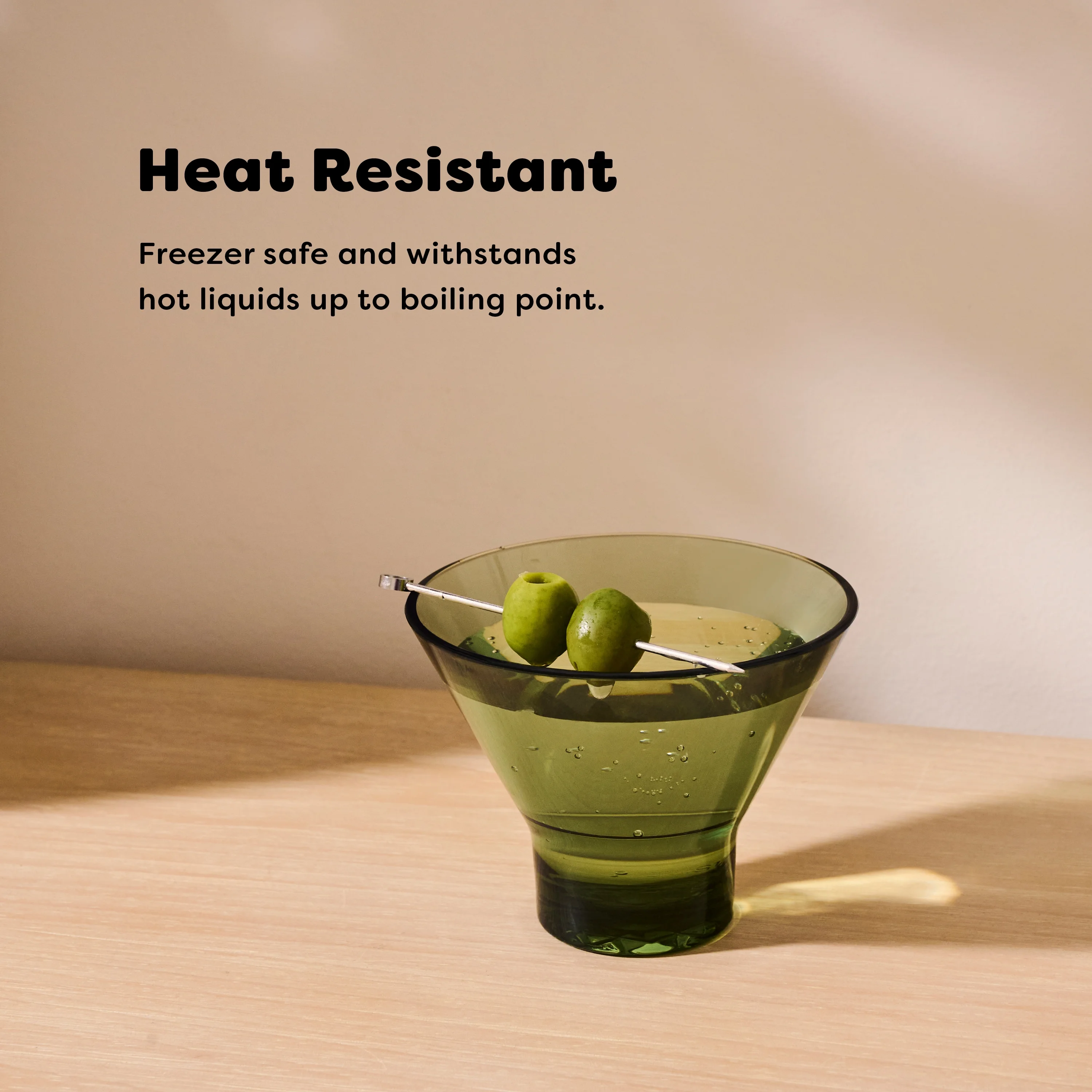 TOSSWARE RESERVE 8oz Stemless Martini Tritan™ Copolyester Glass - Mixed 4 Pack