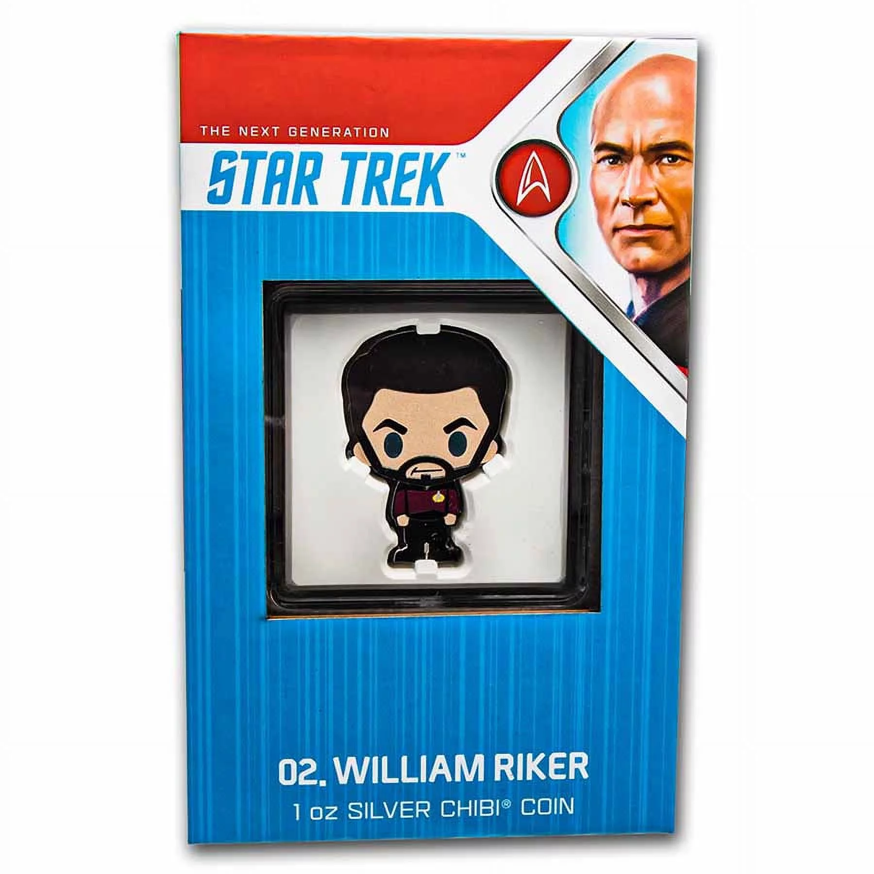 2022 Niue 1 oz Silver Chibi Star Trek: Lt. William T. Riker