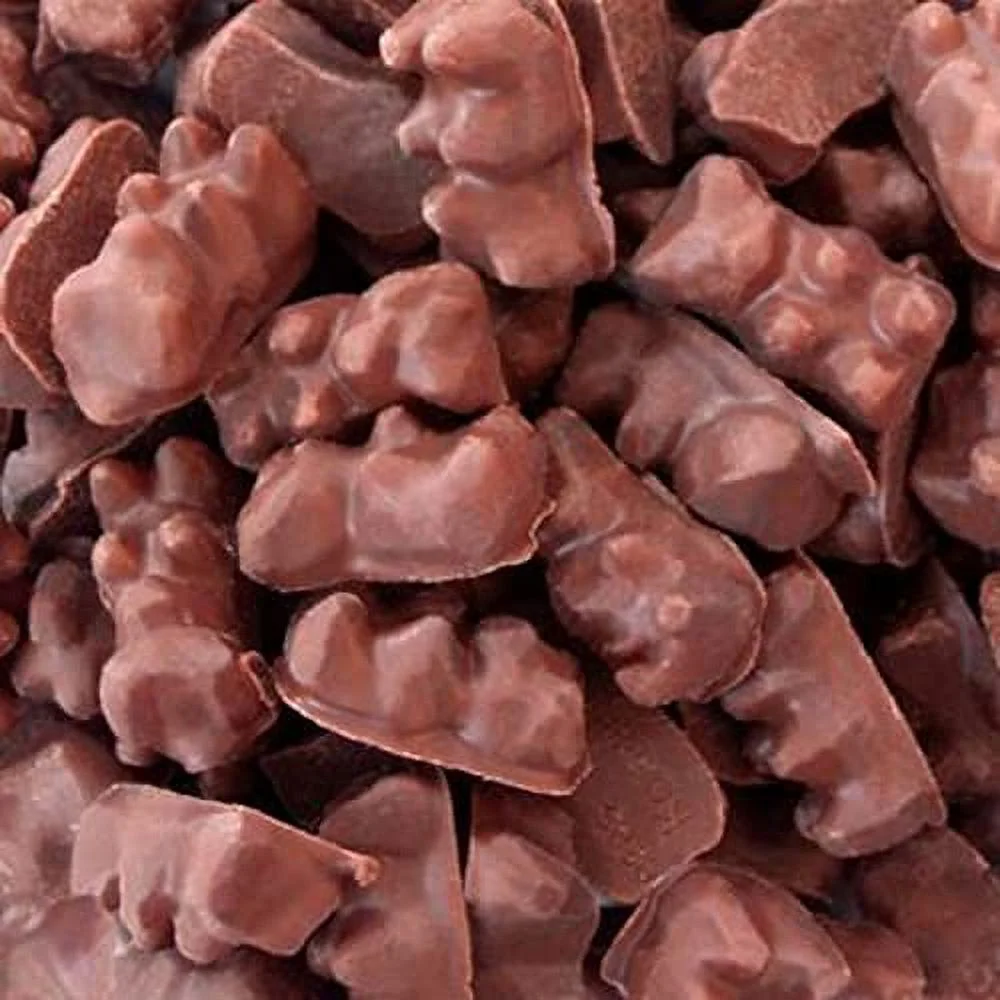Chocolate Covered Gummi Bears - Resealable Stand Up Candy Bag - Milk Chocolate Gummies - Assorted Gummi Flavors - Bulk Party Candy for Holidays and Special Events (2 LB)