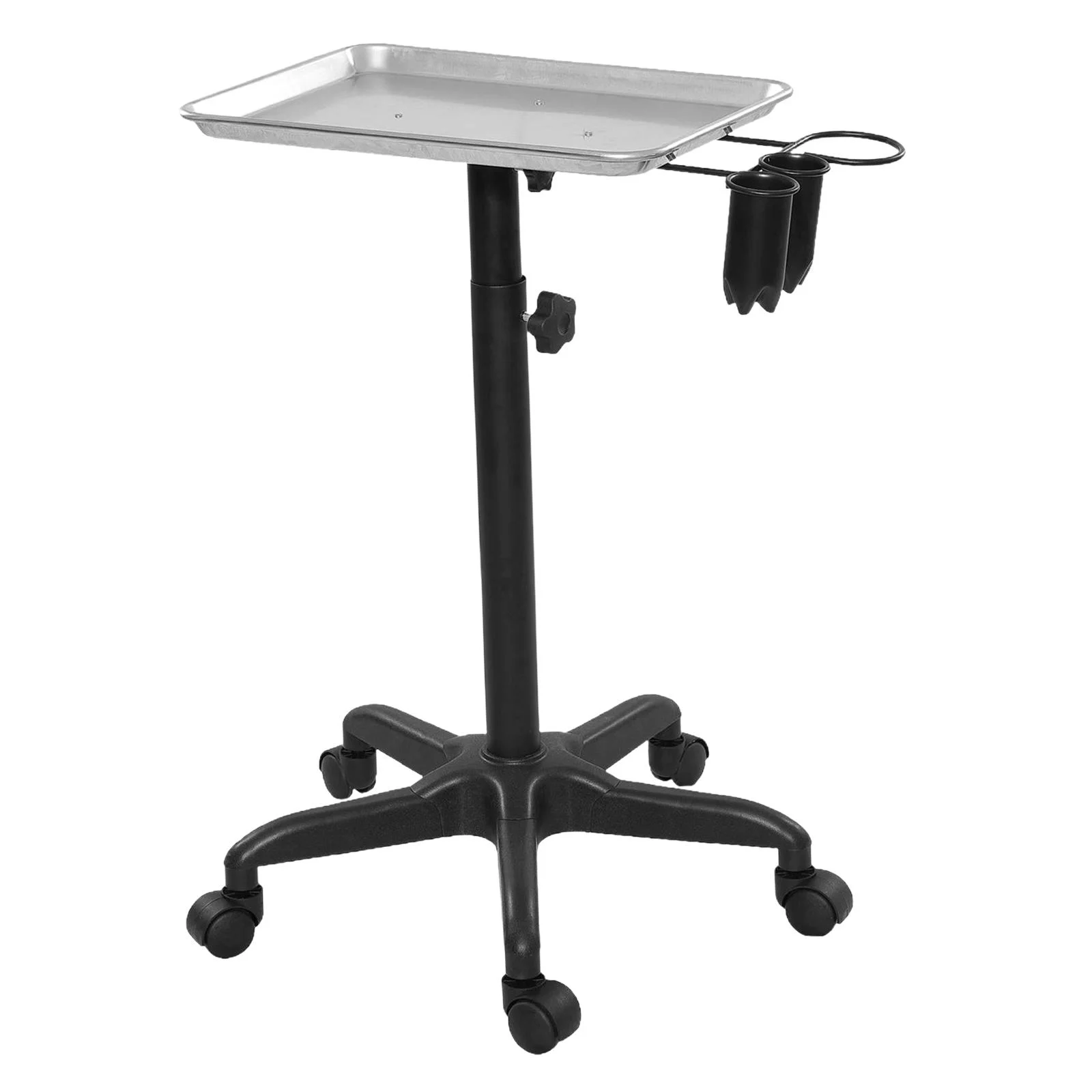 Gazechimp Salon Trolley with Wheels Beauty Equipment Cart for SPA with Hairdryer Stand argent