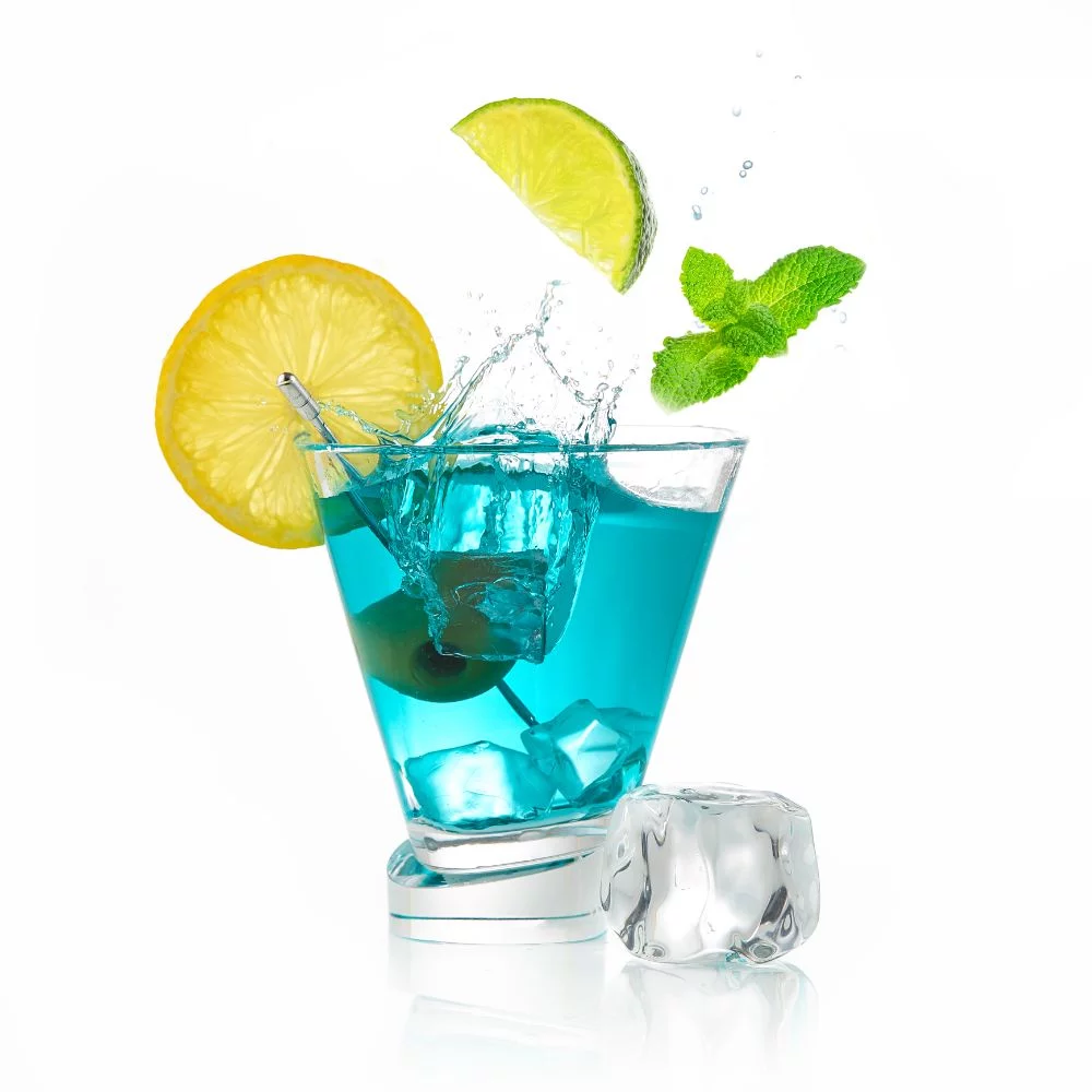 JoyJolt Award Winning Aqua Vitae Square Martini Glasses 7.5 oz (Set of 2) Drinking Glasses