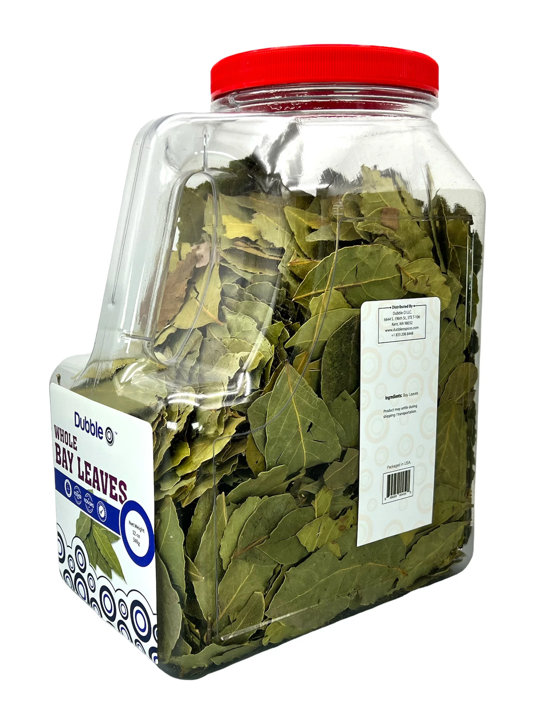 Whole Bay Leaves in Bulk - 12 oz - Non GMO, Kosher, Halal, and Gluten Free - Dubble O Brand