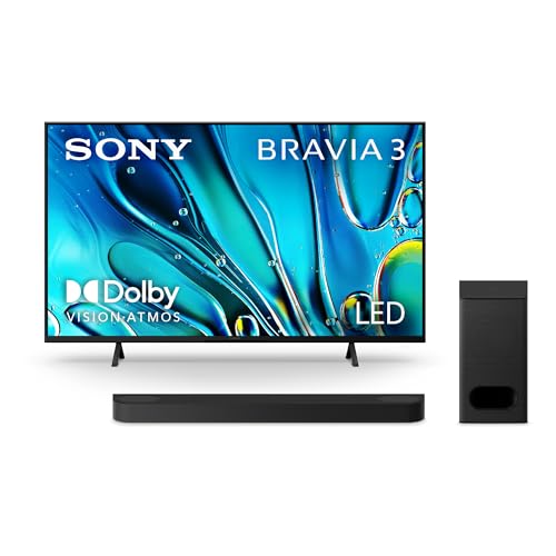 Sony 65-Inch Class 4K Ultra HD BRAVIA 3 LED Smart TV with Google TV Dolby Vision HDR, PS5 Exclusive Features, K-65S30
