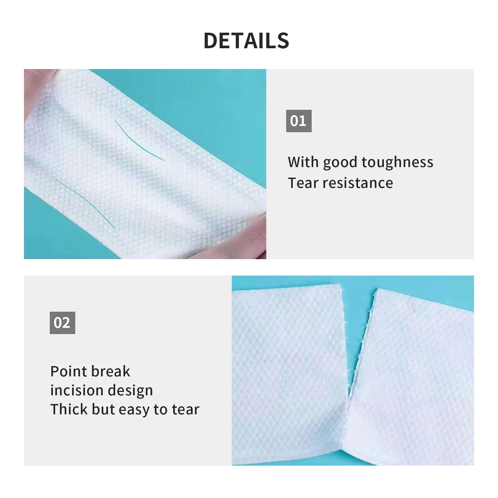 Facial Clean Disposable Face Towel Cotton Wet Dry Use Makeup Removing Wipes