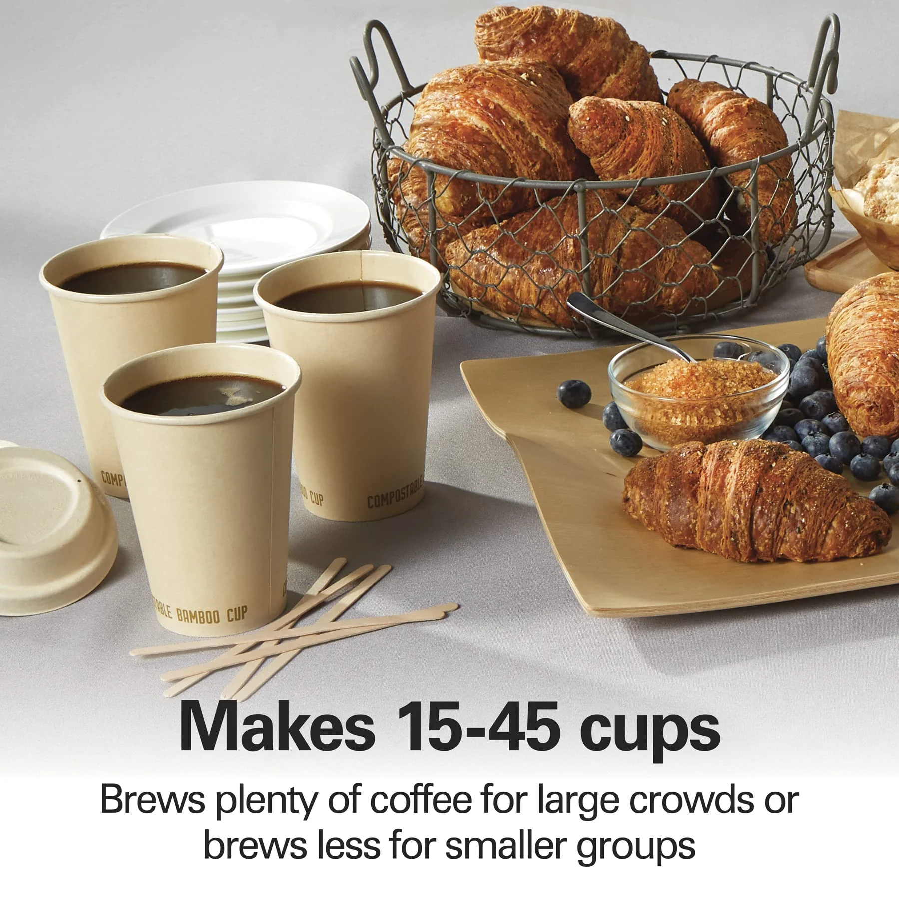 Hamilton Beach 45 Cup Coffee Urn and Hot Beverage Dispenser, Silver