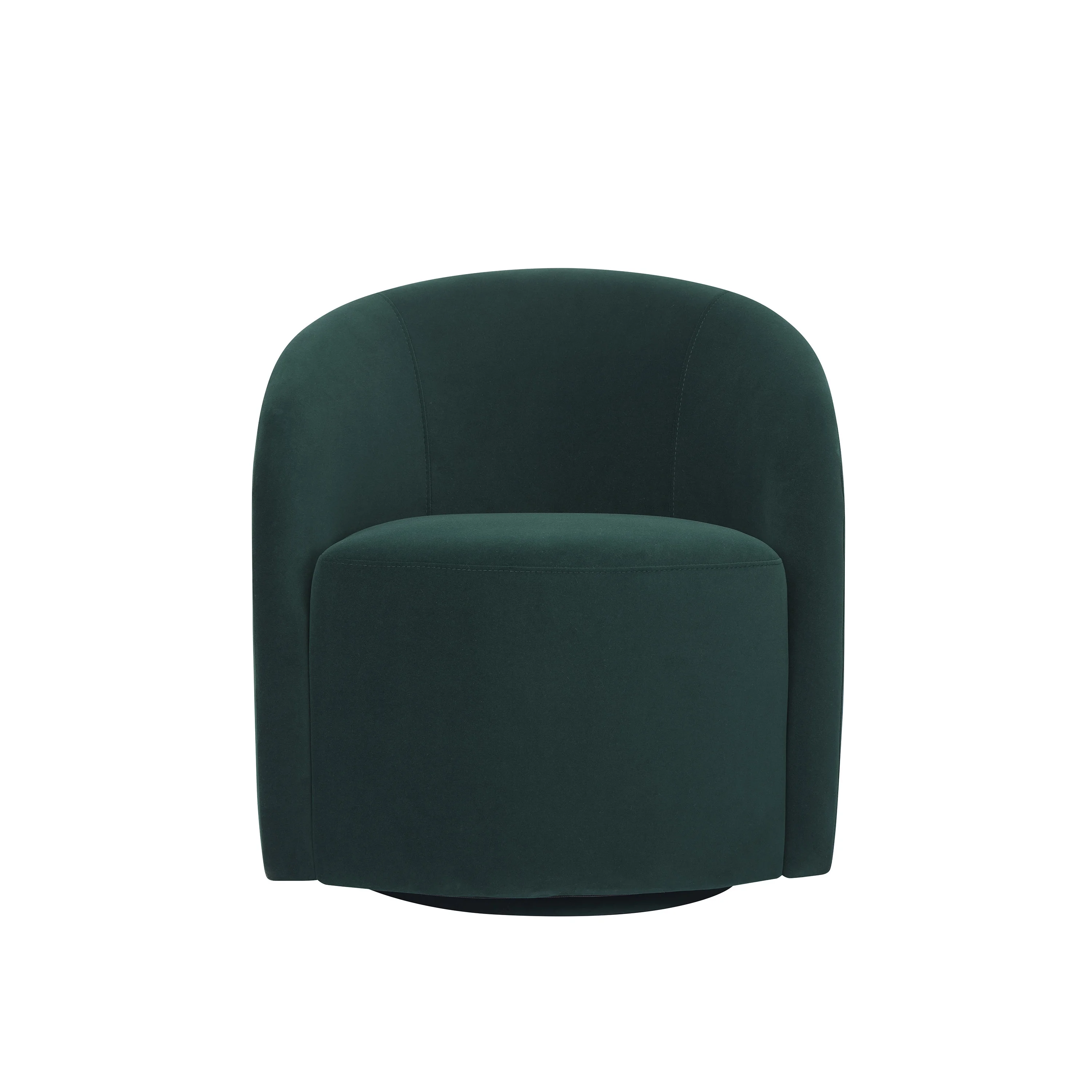 Lifestyle Solutions Briars Art Deco Style Swivel Accent Chair, Green Velvet Fabric