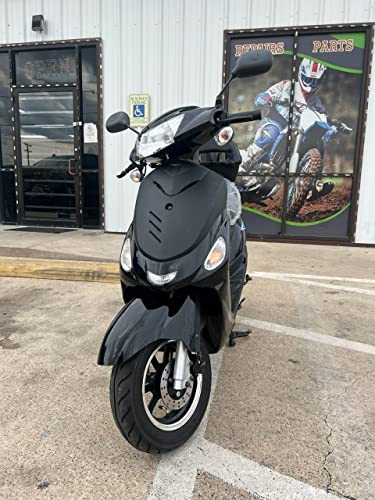 HHH Street Scooter Fully Automatic VINO50# BD50QT 50cc Scooter Moped With Matching trunk (Black)