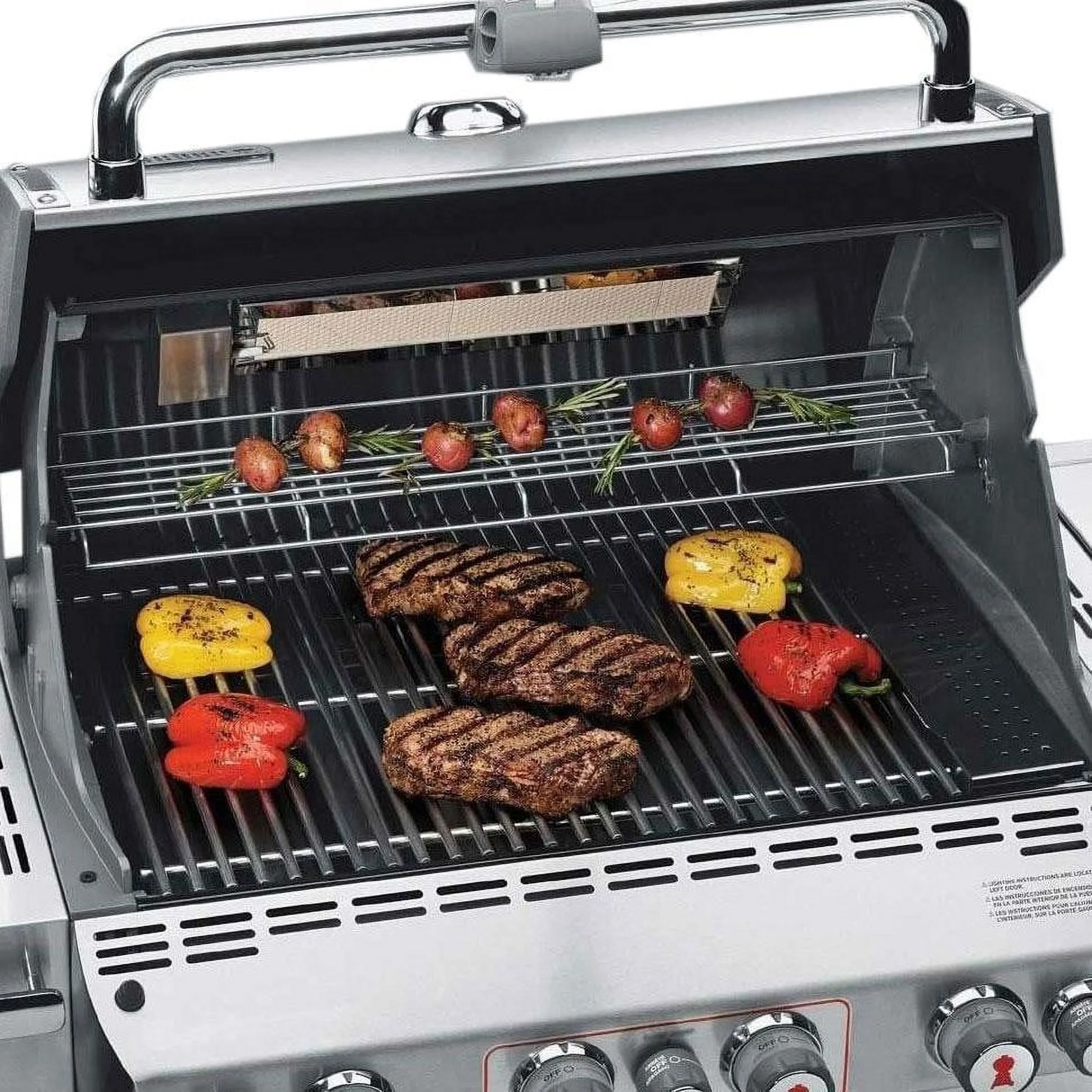 Weber Summit E-470 Natural Gas Grill With Rotisserie, Sear Burner & Side Burner - Black - 7271001