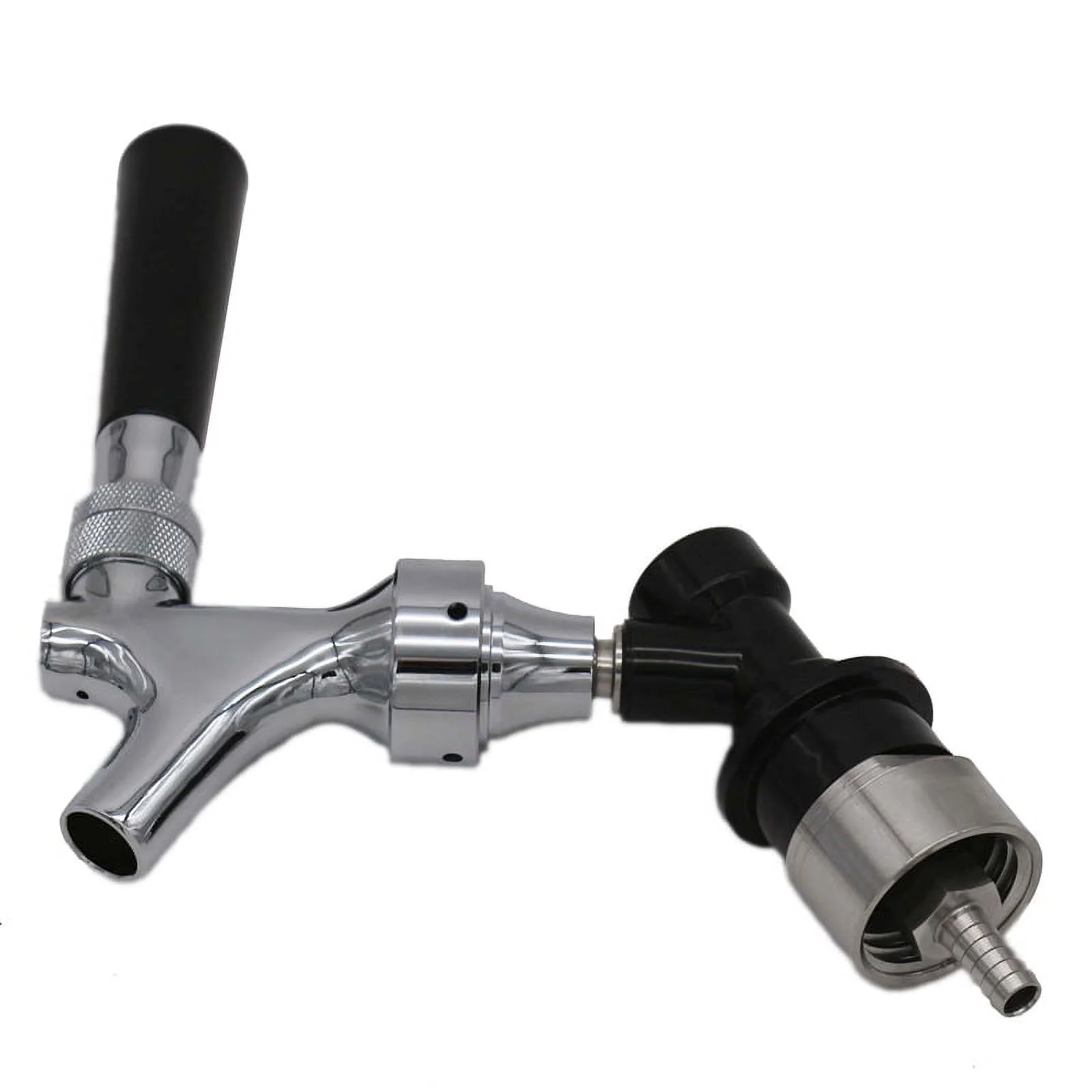 tooloflife Beer Tap with Liquid Ball Lock Stainless Steel Draft Beer Keg Tap Fit All Occasions Universal Silver