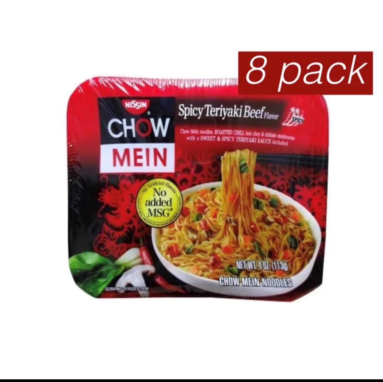 Nissin Spicy Teriyaki Beef Chow Mein (Case of 8)