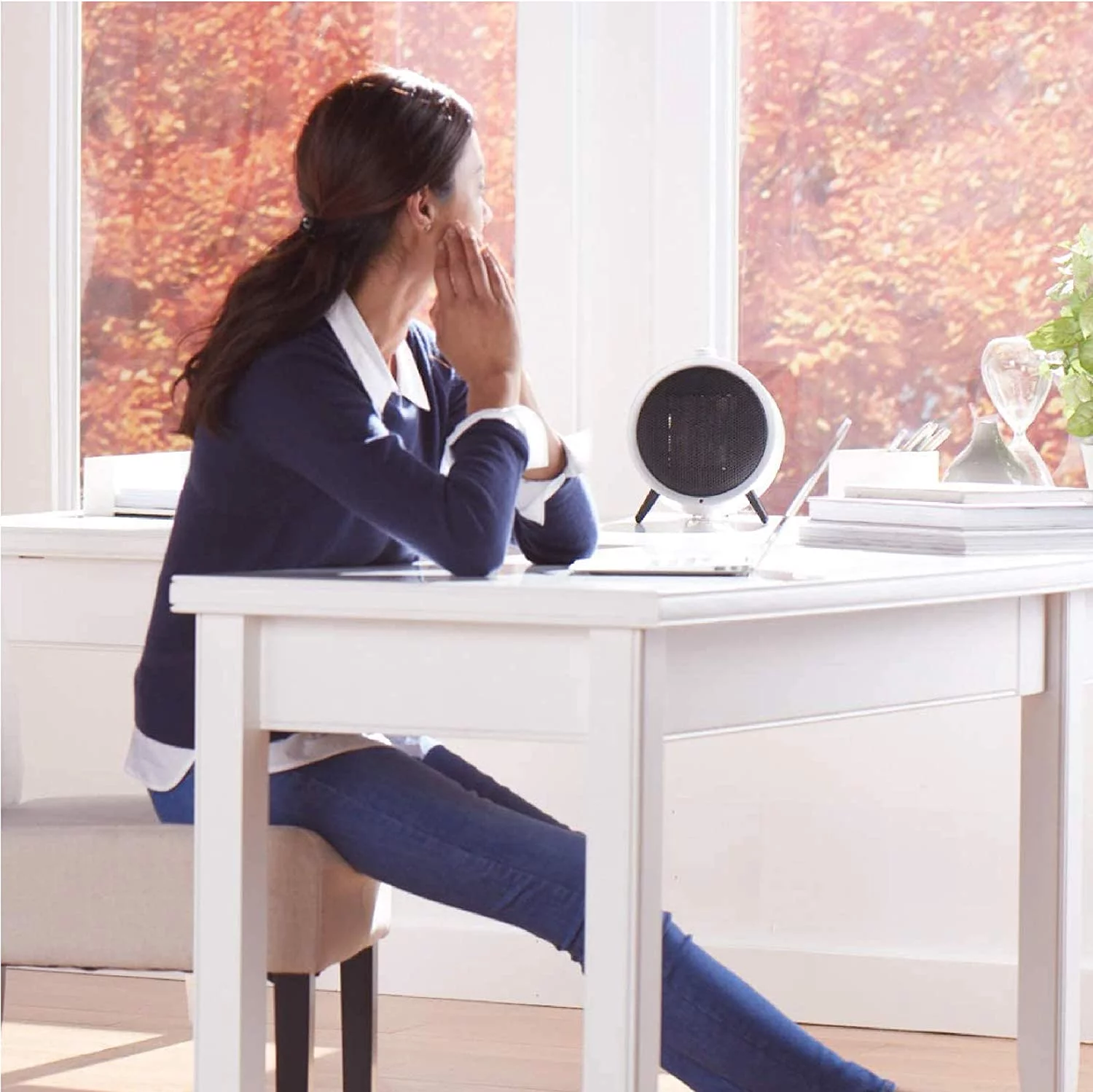 Ceramic White Energy Efficient Space Saving Portable Heater