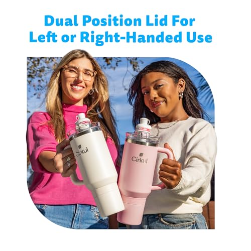 Cirkul 40oz. Carbon Stainless Steel Tumbler with Handle, All-Day StrawSip™, Double-Wall Insulated