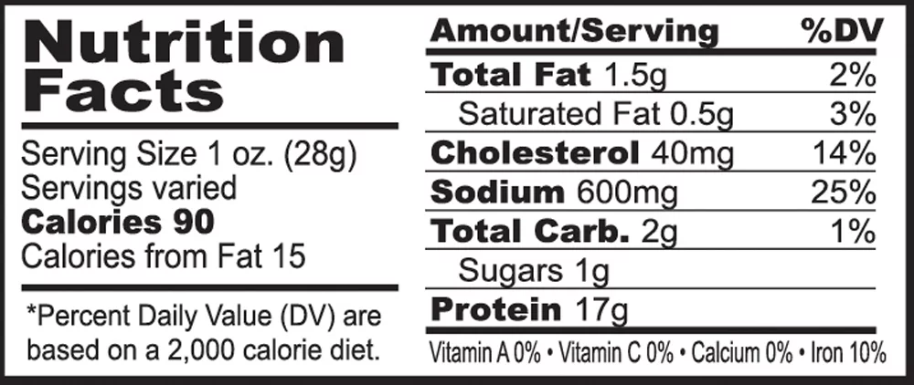 Buffalo Bills 18oz Original Western Cut Big Slab Beef Jerky (15 beef jerky slices per bag)