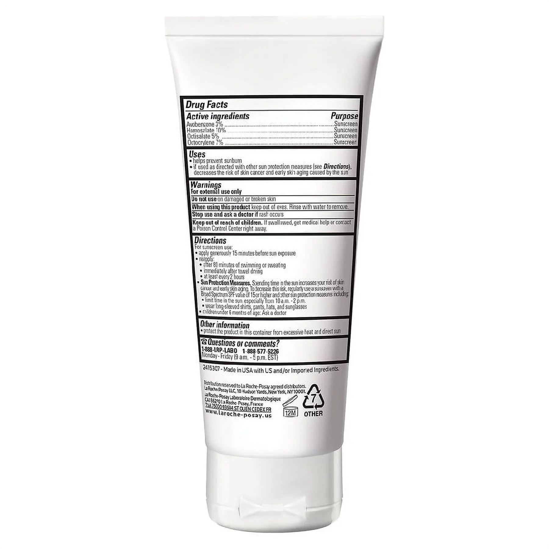 La Roche-Posay Anthelios Body & Face Sunscreen, Melt-In Milk Oxybenzone Free SPF 60