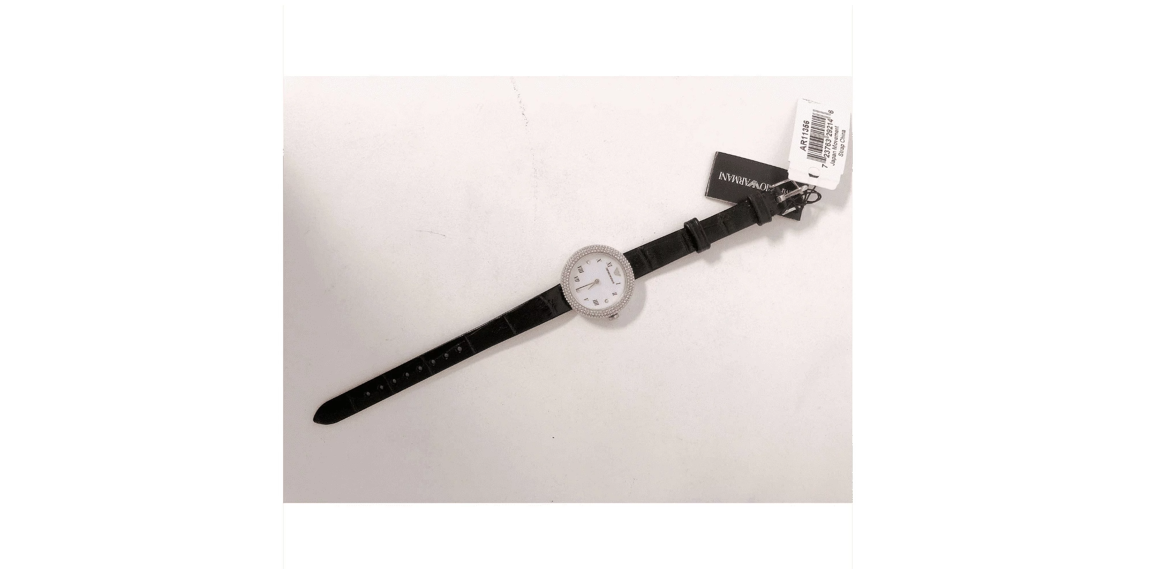 Emporio Armani AR11356 30 mm Rose Gold-Tone Leather Watch for Womens, Stainless Steel