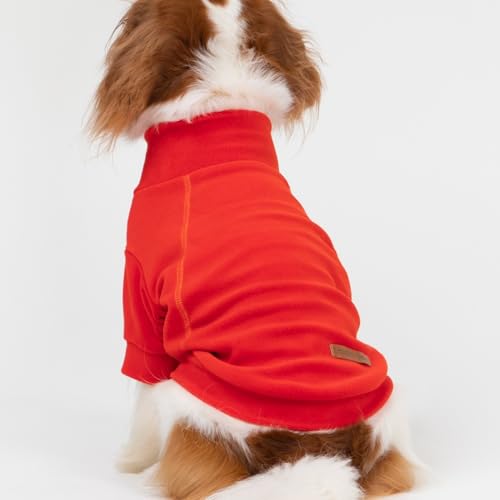 Fitwarm 3 Pack Classic Fleece Dog Sweater, Christmas Dog Winter Clothes for Small Dogs Boy Girl, Holiday Pet Apparel, Burgundy Red, Green, Navy Blue, Medium