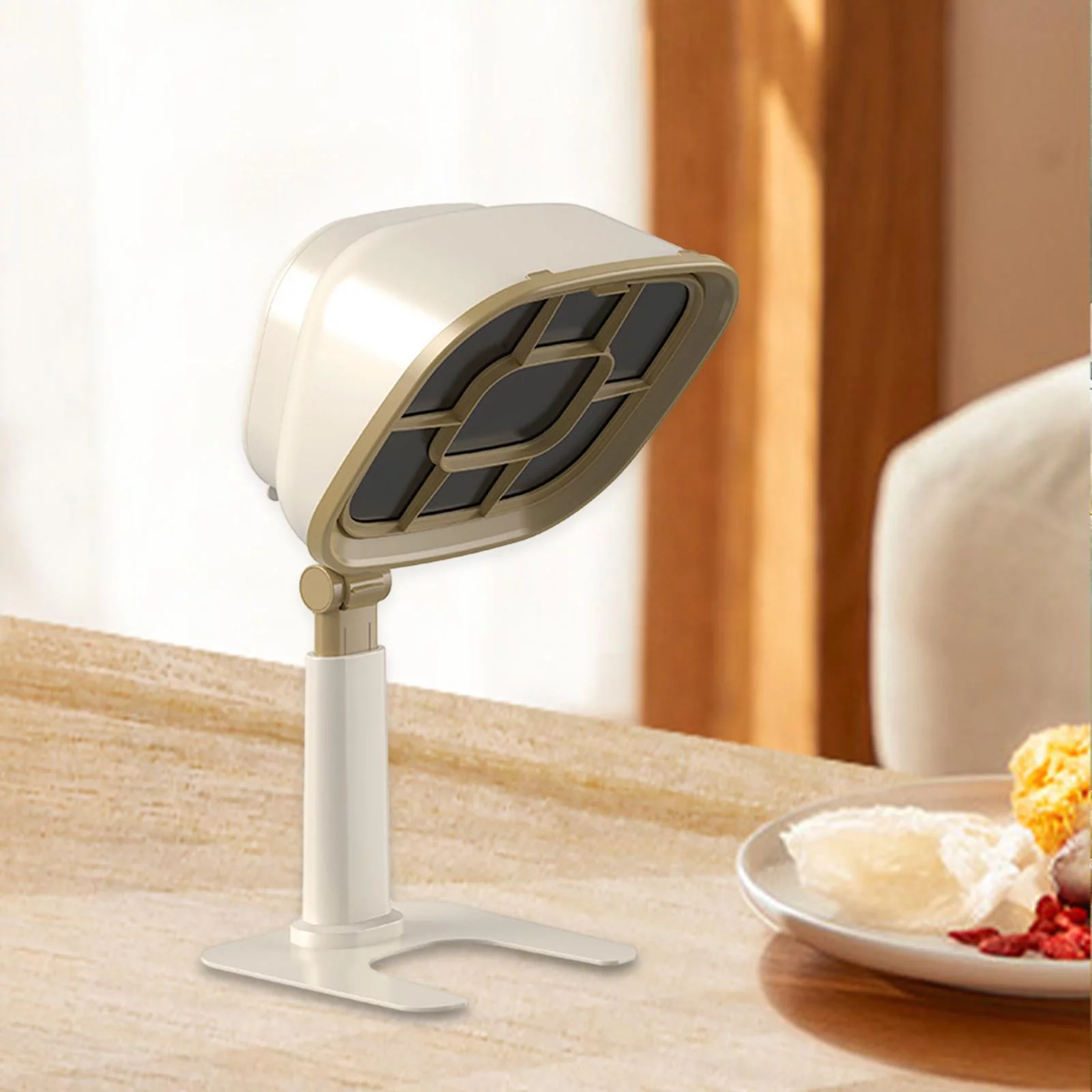 Desktop Range Hood Adjustable Height Filter Extractor Home BBQ, Exhaust Fan White