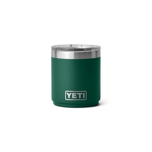 YETI Rambler Lowball, Vacuum Insulated Stainless Steel Stackable Lowball with MagSlider Lid, Stainless Steel, 10 oz (296 ml)