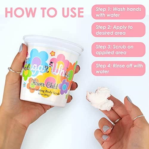 Primal Elements Sugar Scrub, Exfoliating Sugar Whip, Face and Body Cleanser, Moisturizer, Gingerbread, 10 oz Package