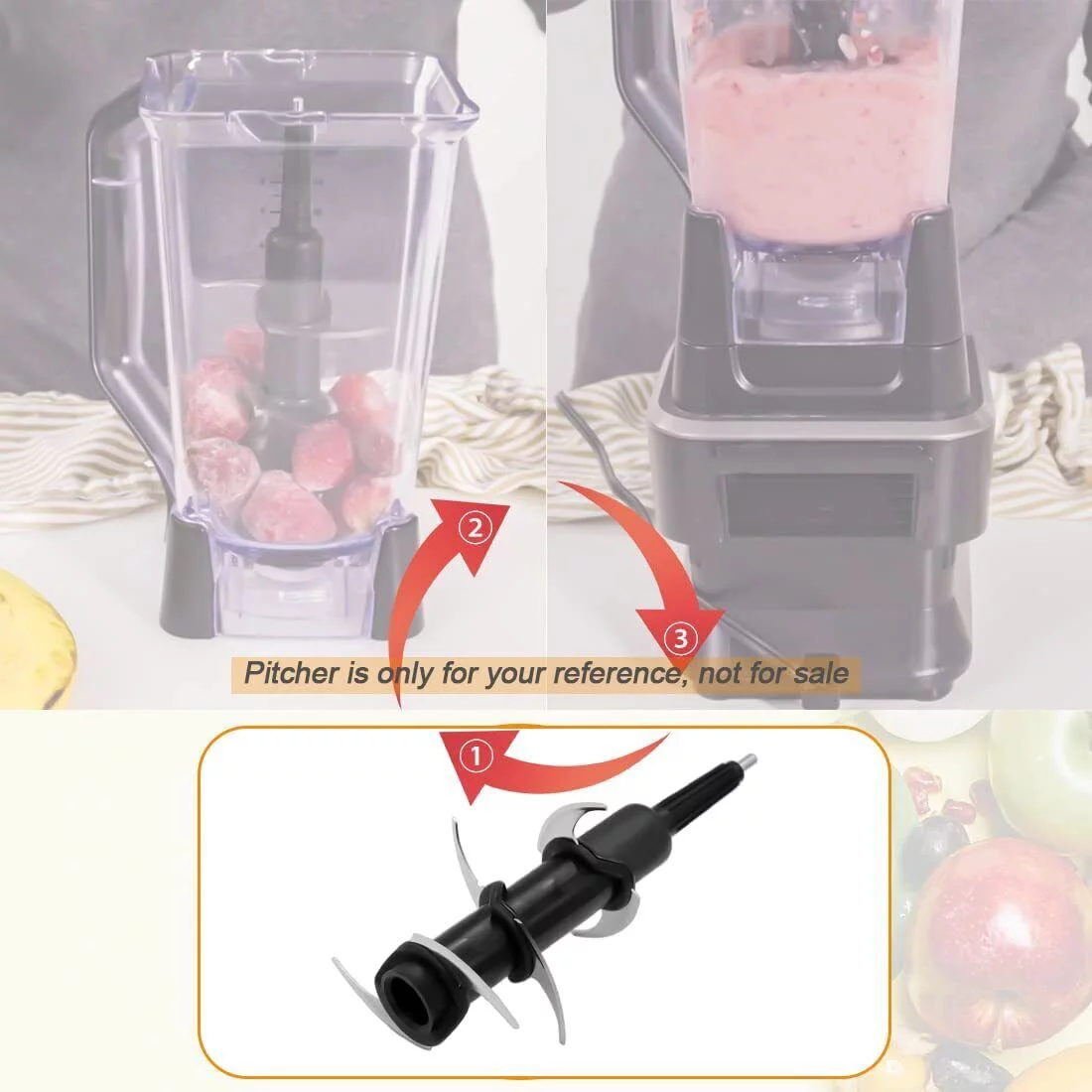 Blender 6-Blade Replacement Compatible with Ninja 72 oz Pitcher