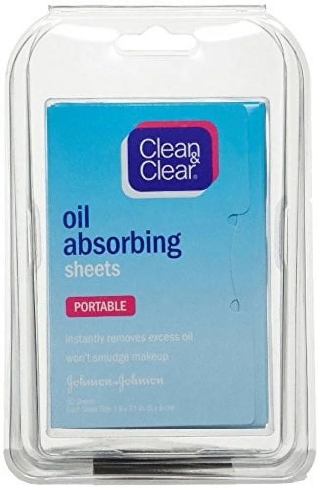 clean & clear oil absorbing sheets 50 each (pack of 10)