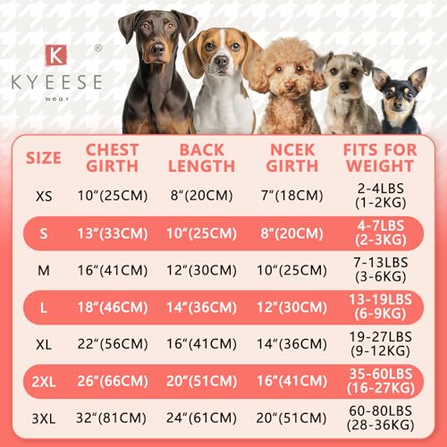 KYEESE Dog Sweater Knitwear Dog Sweaters for Small Dogs Girl Thick Dogs Clothes with Bowtie Stretchy Cat Sweaters Warm Pullover Pet Coats Soft Turtleneck Pet Sweater Dress for Cold Weather Winter