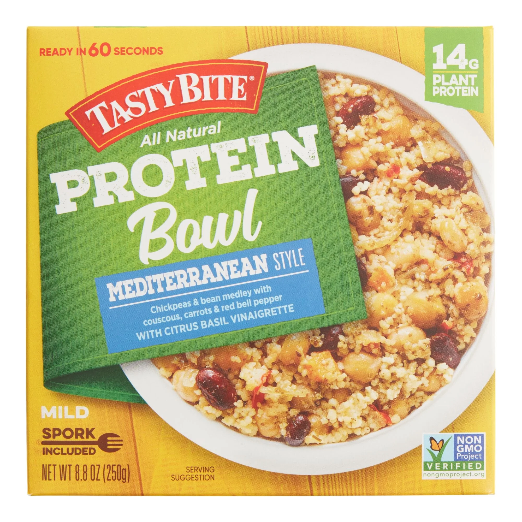 Tasty Bite Mediterranean Style Protein Bowl 8.8 oz Pack of 2