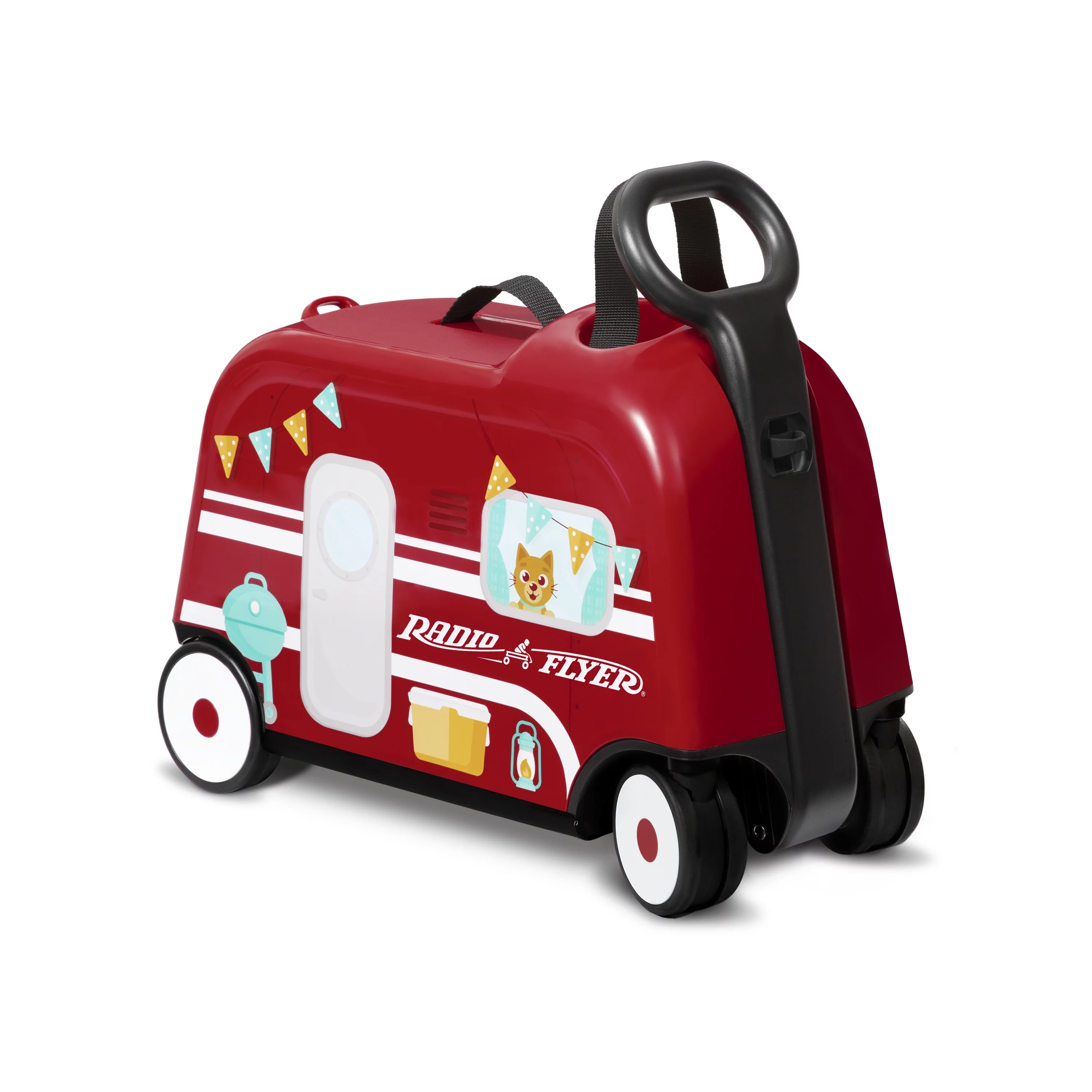Radio Flyer, 3-in-1 Happy Trav’ler Camper, Unisex Storage Ride-on