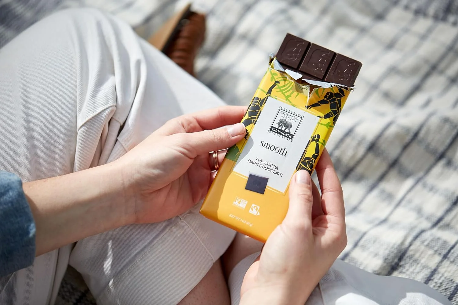 Endangered Species Dark Chocolate 72% Cocoa Bar Vegan Gluten Free 3 oz Pack of 3