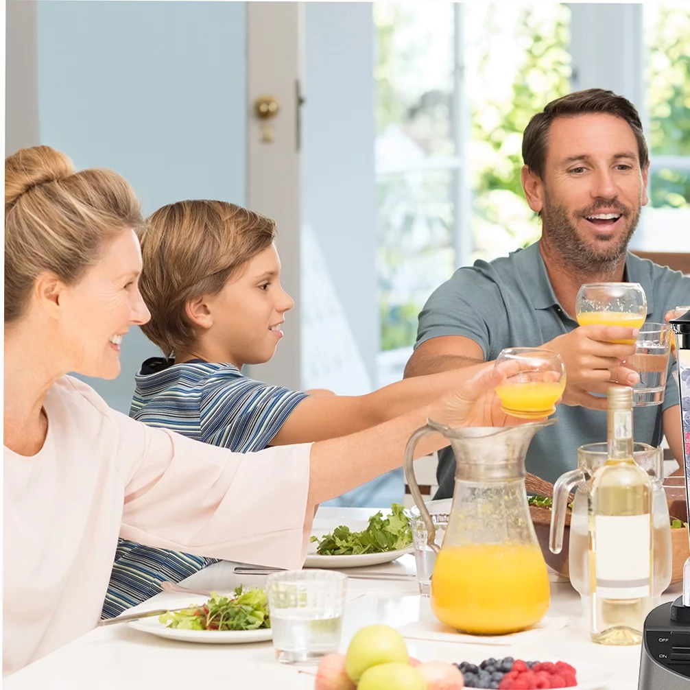 Arealer 1400W Blender with 6 Blad-es 1.8L Large Capacity -Slip 2 Modes for Home Use