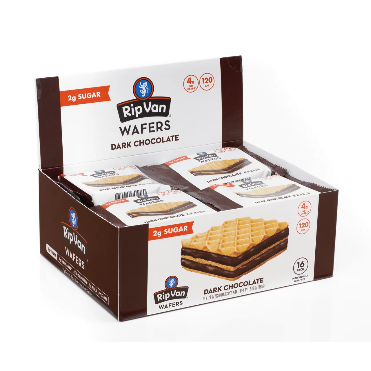 Wafer Snacks by Rip Van - Dark Chocolate (16-Pack)