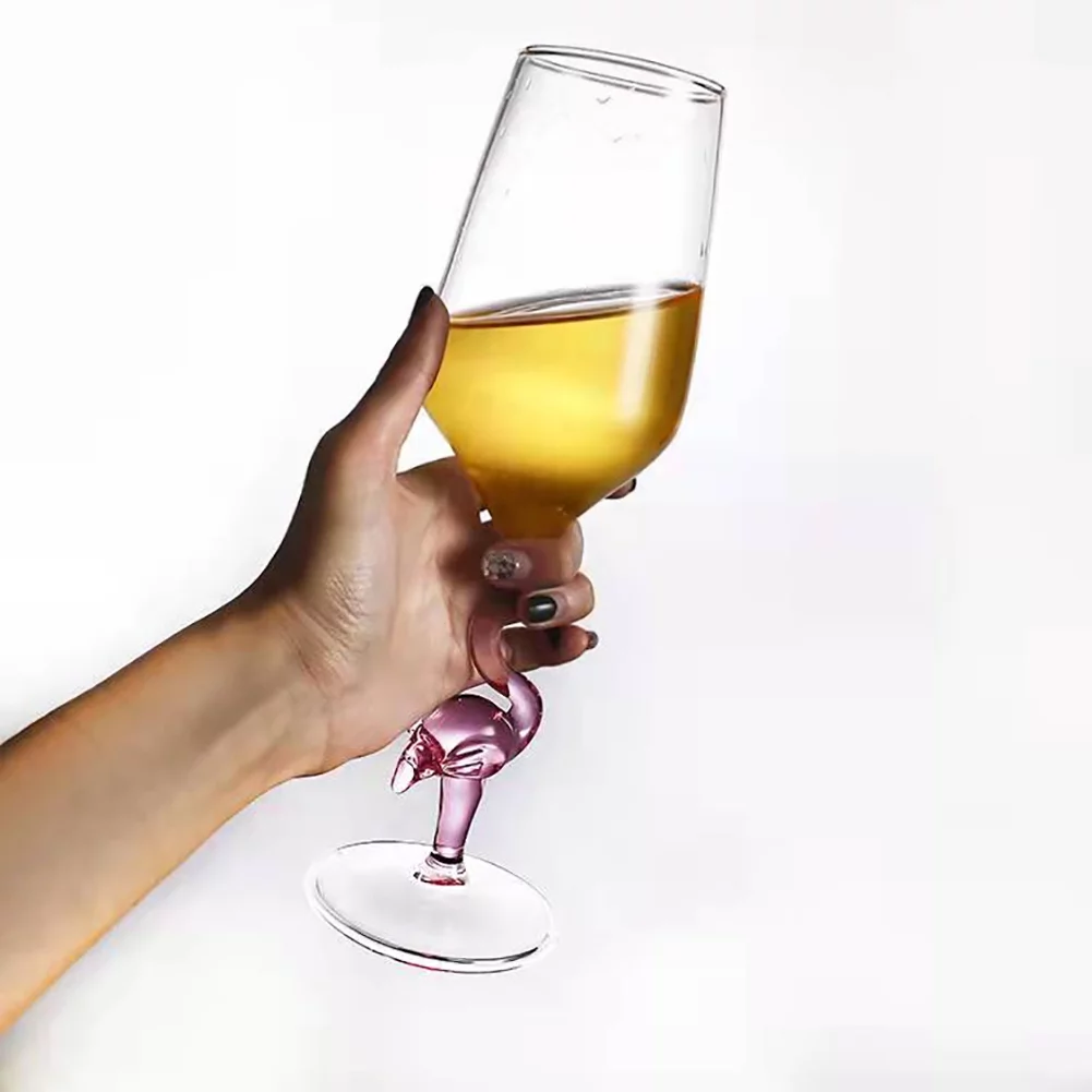 Creative Flamingo Martini Glass, Set of 2 Champagne Glasses, 12 Ounce Wine Glass, Red Wine Glass, Birthday gift, Wedding & Celebrations Cup(2, 350ml)