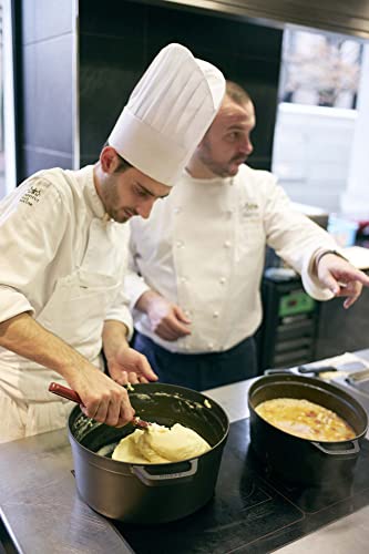 STAUB Cast Iron Dutch Oven 5.5-qt Round Cocotte, Made in France, Serves 5-6, Black Matte
