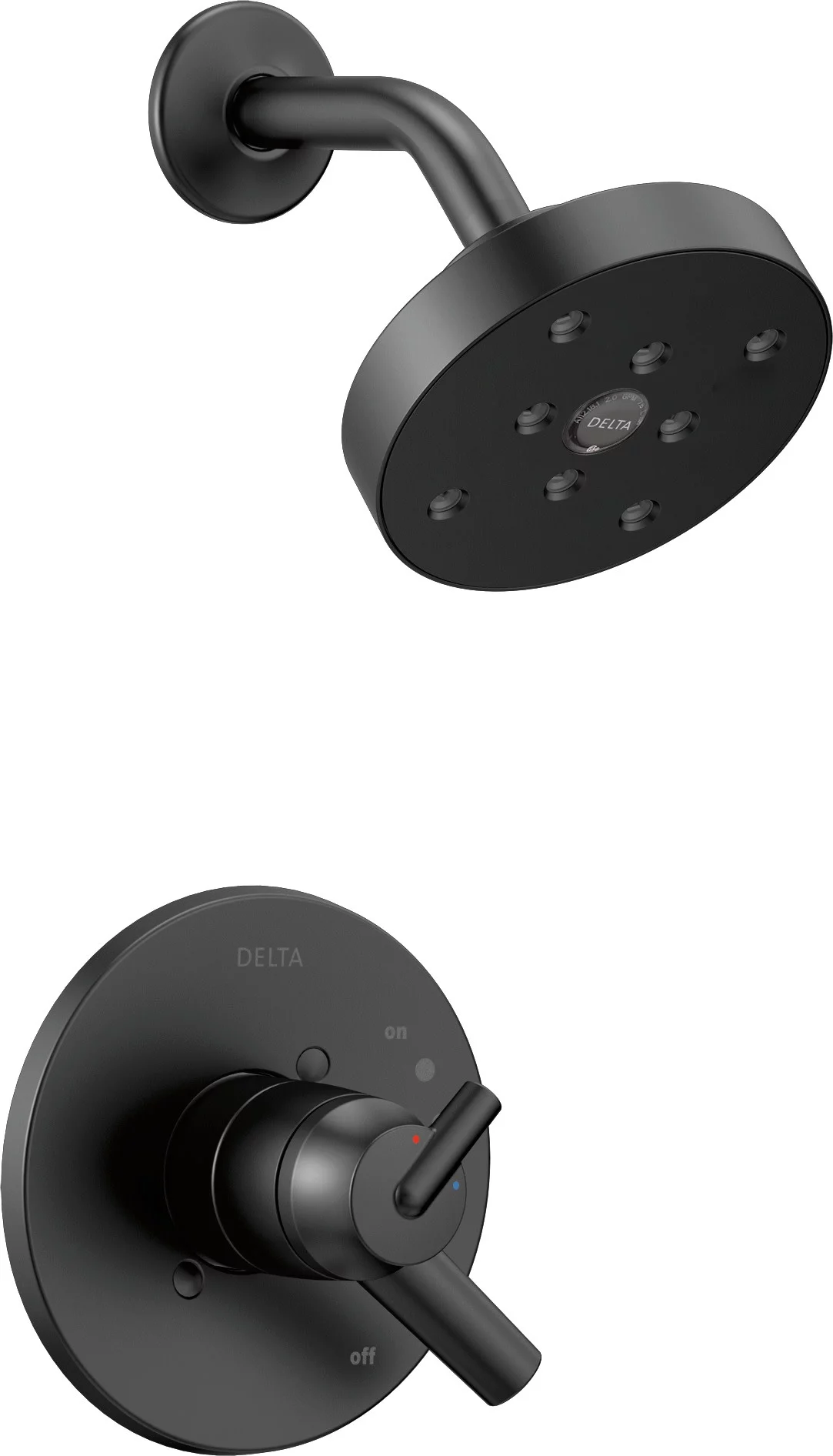 Delta Trinsic MonitorÃÂ® 17 Series H2OkineticÃÂ® Shower Trim in Matte Black T17259-BL