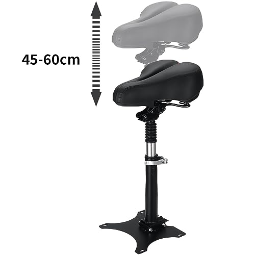 Electric Scooter Seat 45-60 cm Height Adjustable, Leather Saddle with Shock Absorption, Foldable Folding Removable Seat 10/11 inch Electric Scooters
