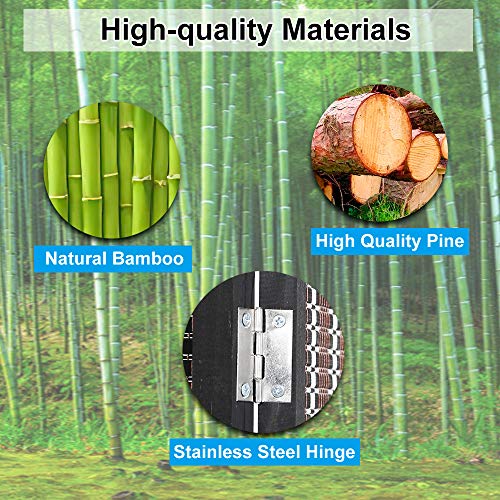 Room Divider Privacy Screen Folding 4 Panel 72 Inches High Portable Room Seperating Divider, Handwork Bamboo Mesh Woven Design Wall, Room Partitions and Dividers Freestanding, Natural
