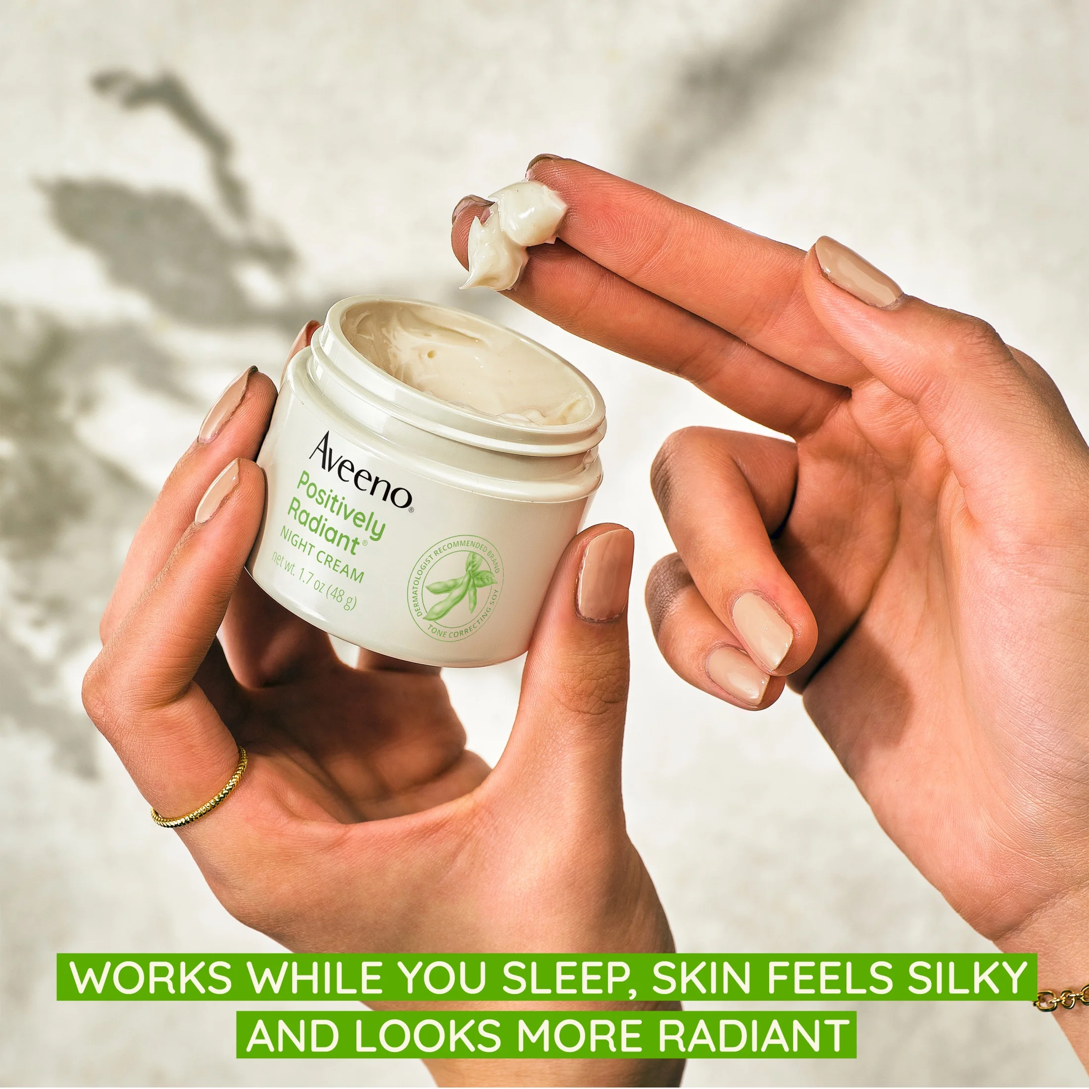 Aveeno Positively Radiant Moisturizing Face & Neck Night Cream, 1.7 oz