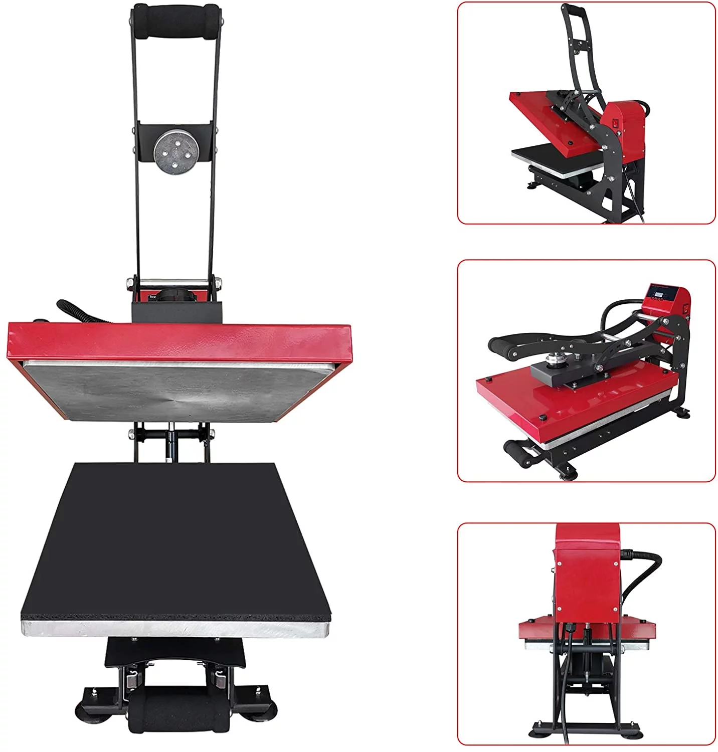 Miumaeov Magnetic Semi-Automatic T Shirt Heat Press Machine 16 X 20'' Large Heat Press Sublimation with Smart LCD Transfer Sublimation Machine for Puzzles, Mouse Pads and Other Flat Heat Transfer Prod