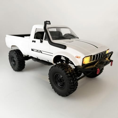 WPL C24-1 RC Rock Crawler RC Truck 4x4 1/16 Scale RC Crawler Off Road Remote Control Pickup 2.4G All Terrain RTR with Proportional Throttle Steering Led Light Adult
