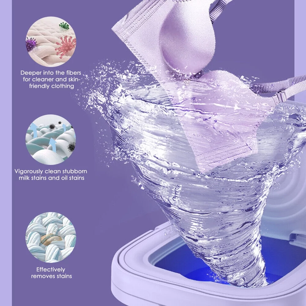 JahyShow Purple Portable Washer - 8L High Capacity for Deep Cleaning