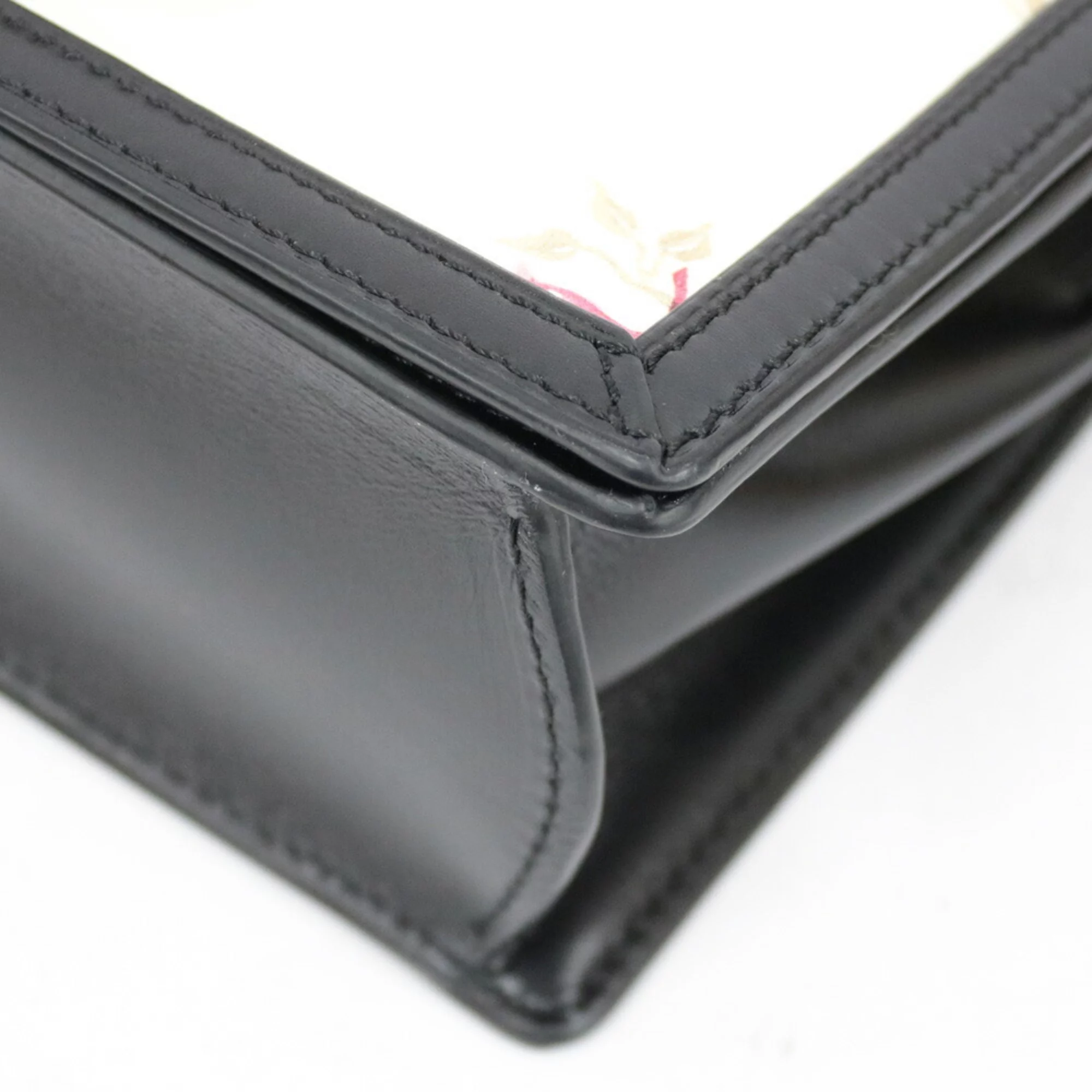 Pre-Owned LOEWE Loewe Shoulder Bag Flower Pattern White Ladies (Good)