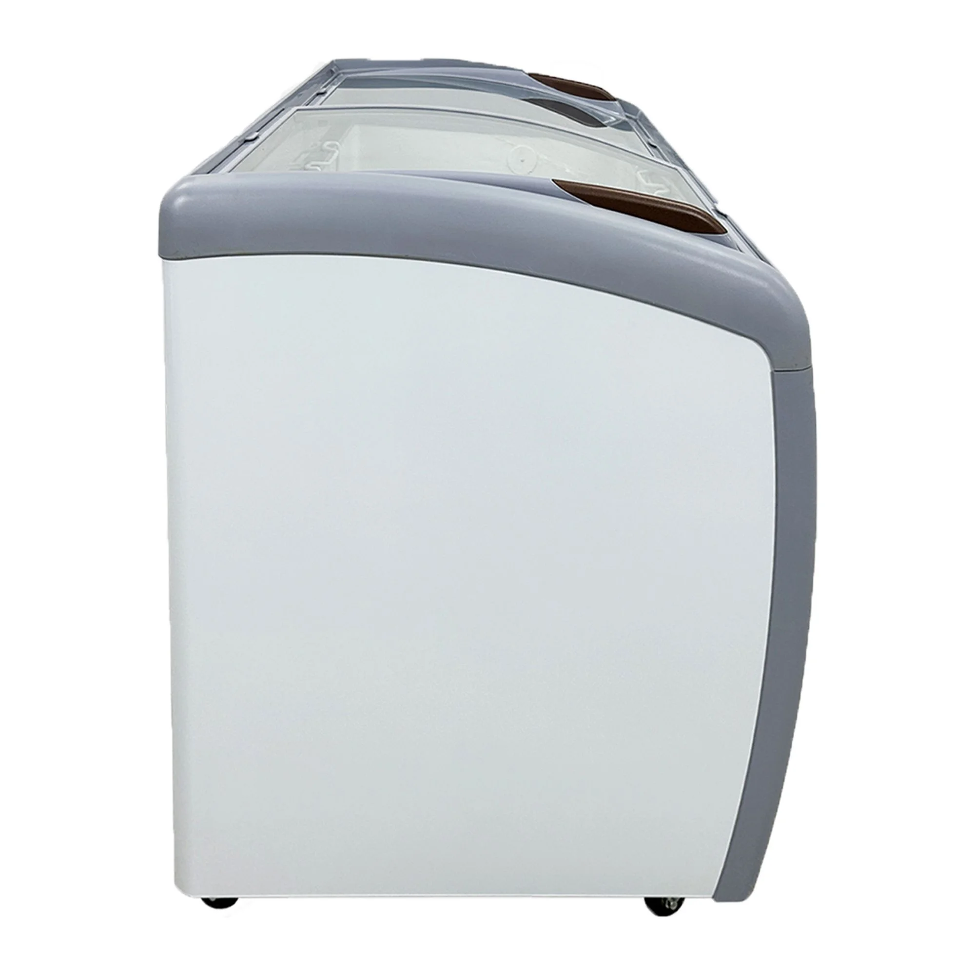 60 in. W 11.7 Cu. ft. Manual Defrost Commercial Curved Glass Top Display Chest Freezer in White