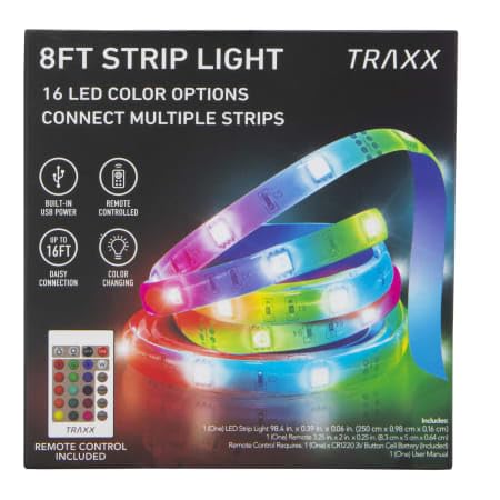8ft Multicolor LED Light Strip with Remote