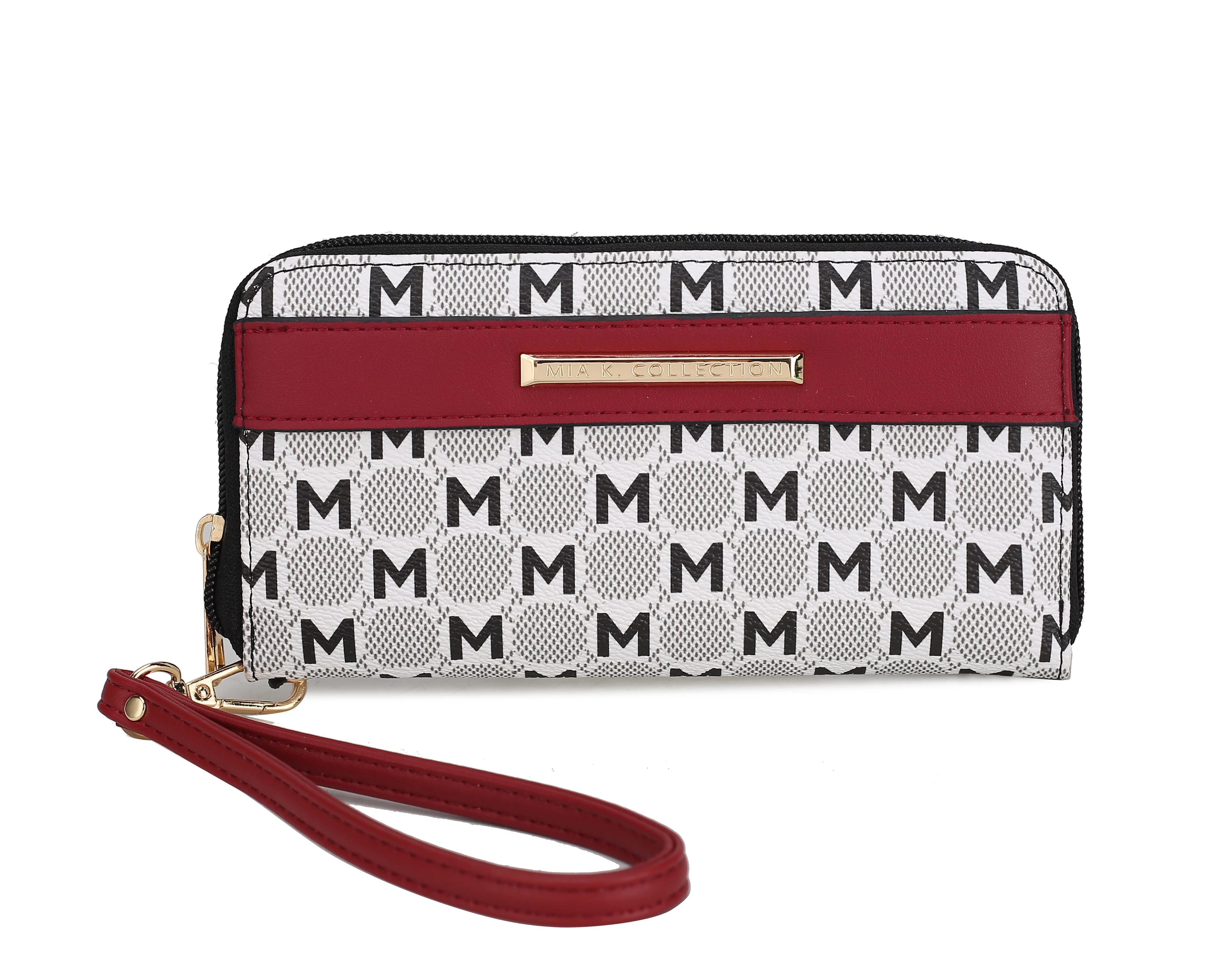 MKF Collection Yuliana Circular M emblem Print Satchel Handbag with Wallet by Mia K - 2 pieces